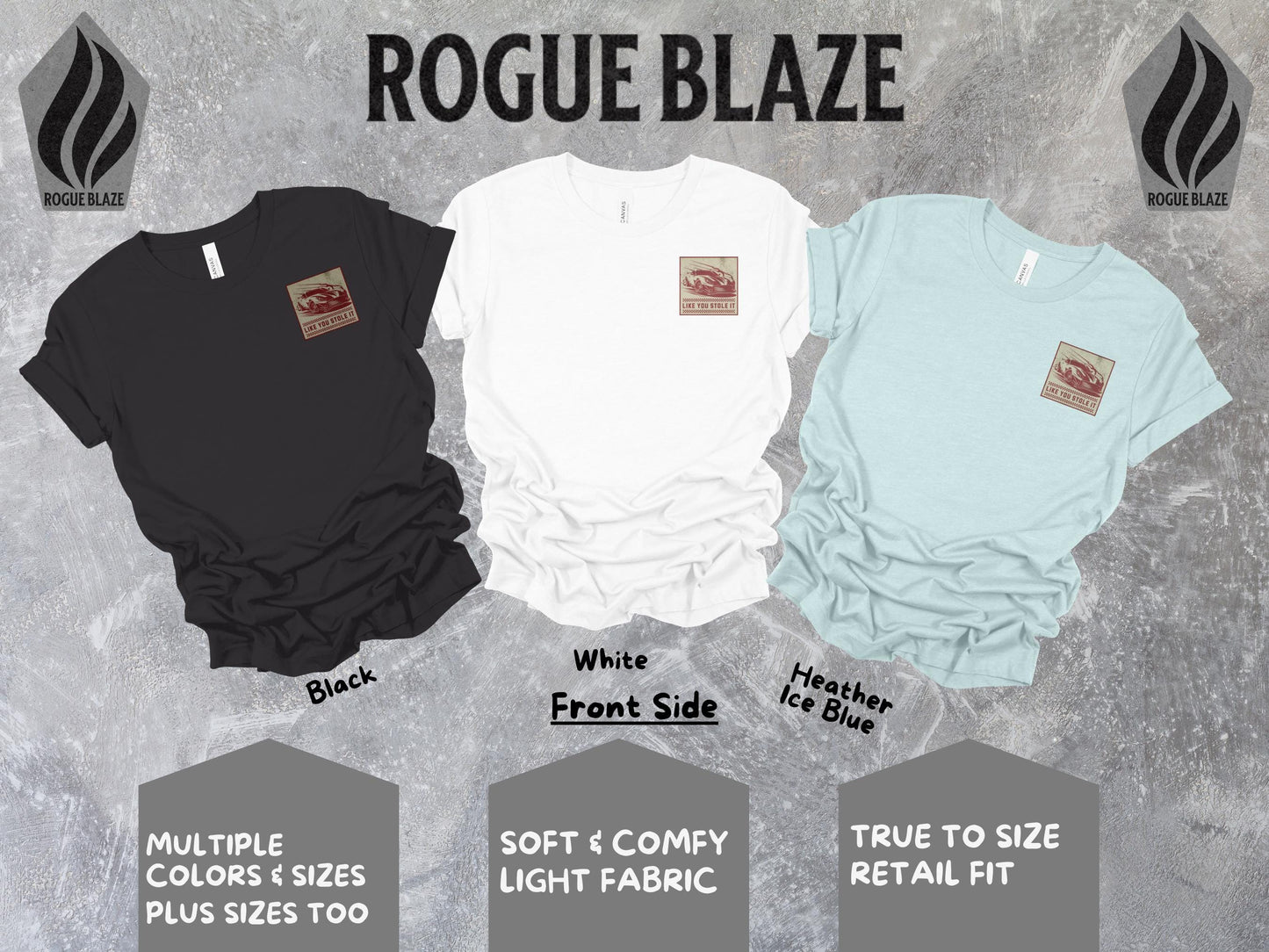 a group of three t - shirts sitting next to each other
