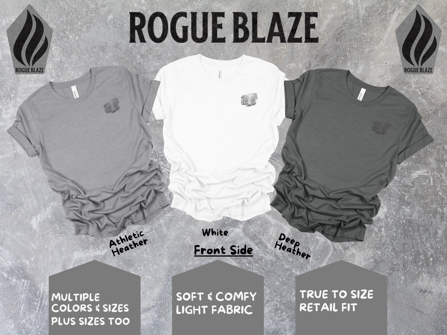 a group of three shirts sitting next to each other