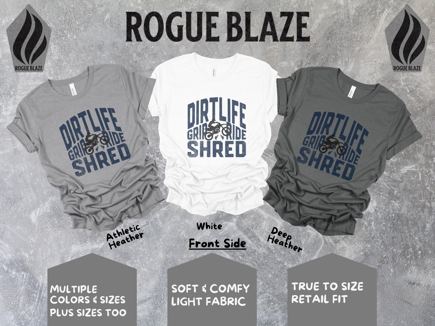 a group of t - shirts that are on display
