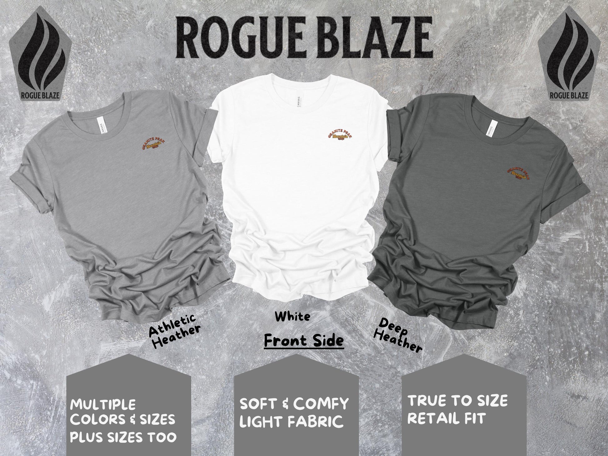 a group of three shirts sitting next to each other