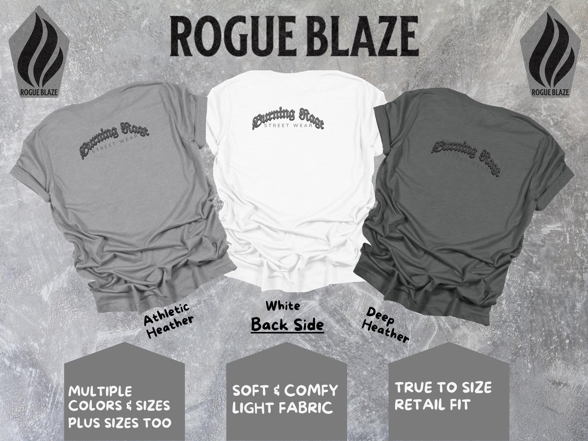 a group of three shirts sitting next to each other