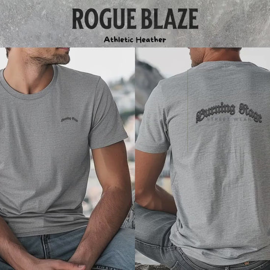 Burning Rage Streetwear Shirt  – Bold Typography Tee for Men | Urban Grunge Statement Shirt