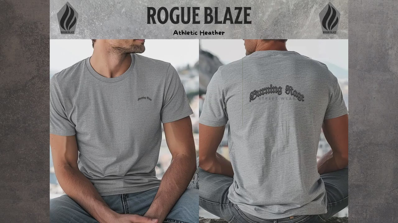 Burning Rage Streetwear Shirt  – Bold Typography Tee for Men | Urban Grunge Statement Shirt