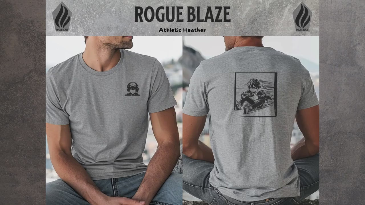 Anime Gamer T-Shirt  – Intense Male Anime Gaming Tee | Otaku Gift for Him | Thrusting Forward Design